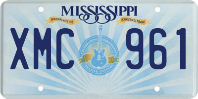 MS license plate XMC961