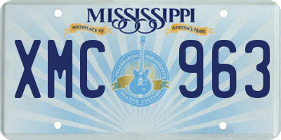MS license plate XMC963