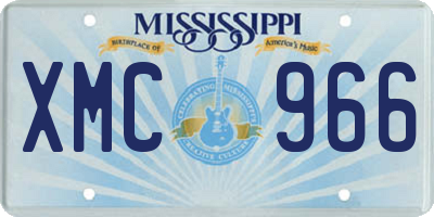 MS license plate XMC966