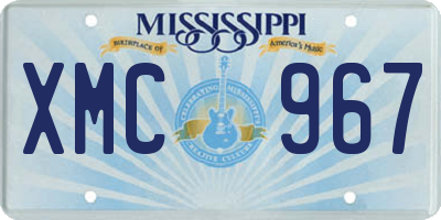 MS license plate XMC967