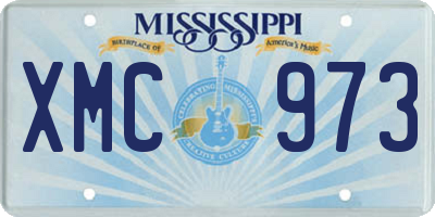 MS license plate XMC973
