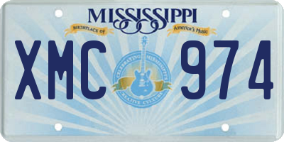 MS license plate XMC974