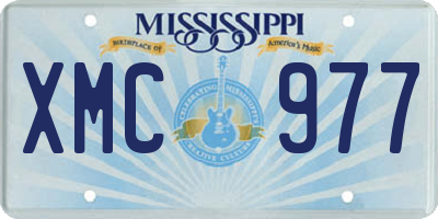MS license plate XMC977