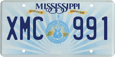 MS license plate XMC991