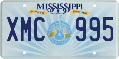 MS license plate XMC995