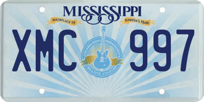 MS license plate XMC997