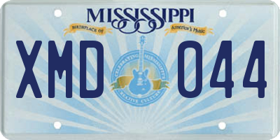 MS license plate XMD044