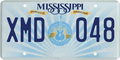 MS license plate XMD048