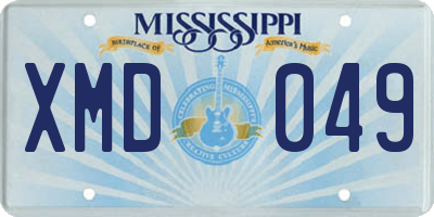 MS license plate XMD049