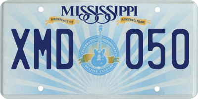 MS license plate XMD050