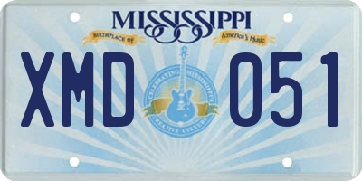 MS license plate XMD051
