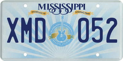 MS license plate XMD052