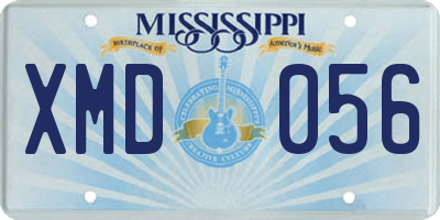 MS license plate XMD056