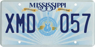 MS license plate XMD057