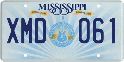 MS license plate XMD061