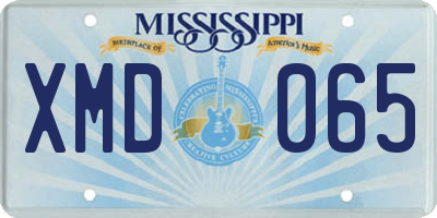 MS license plate XMD065