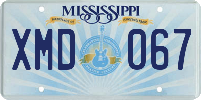 MS license plate XMD067