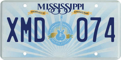 MS license plate XMD074