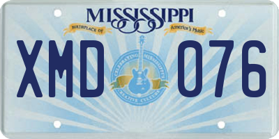 MS license plate XMD076