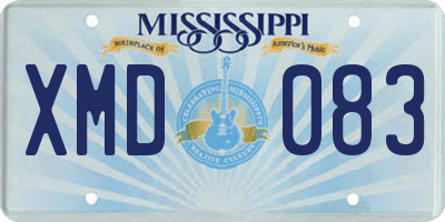 MS license plate XMD083