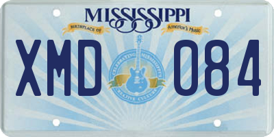 MS license plate XMD084