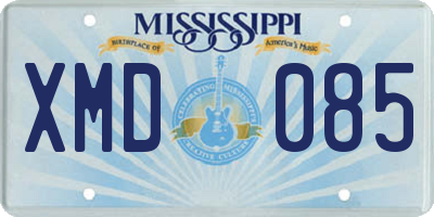 MS license plate XMD085