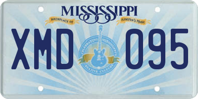 MS license plate XMD095