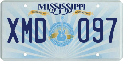 MS license plate XMD097