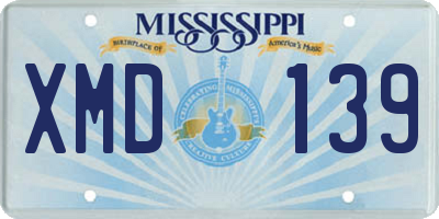 MS license plate XMD139