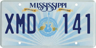 MS license plate XMD141