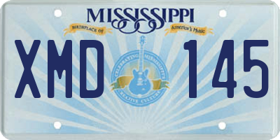 MS license plate XMD145