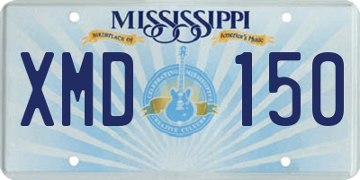 MS license plate XMD150