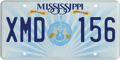 MS license plate XMD156