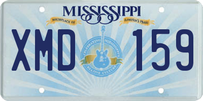 MS license plate XMD159
