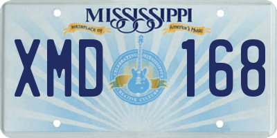 MS license plate XMD168