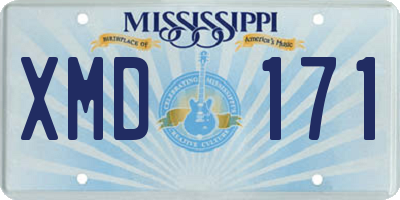 MS license plate XMD171