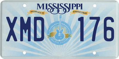 MS license plate XMD176