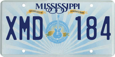 MS license plate XMD184