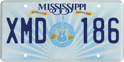 MS license plate XMD186