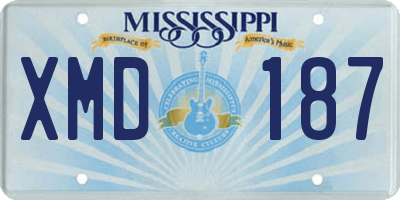 MS license plate XMD187