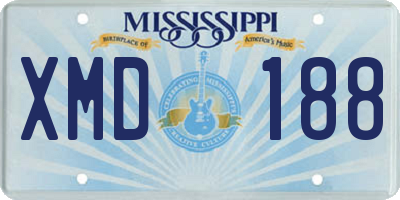 MS license plate XMD188