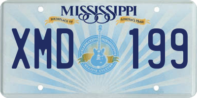 MS license plate XMD199