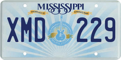 MS license plate XMD229
