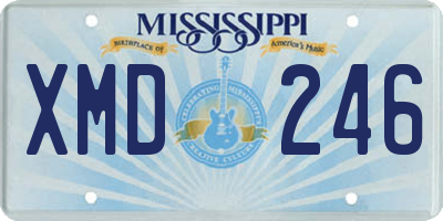 MS license plate XMD246