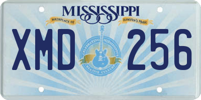 MS license plate XMD256