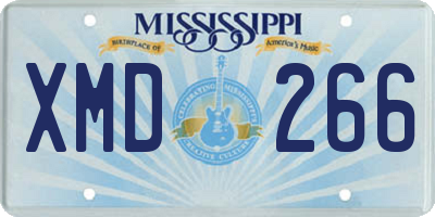 MS license plate XMD266