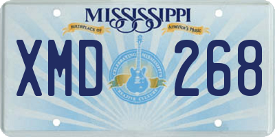 MS license plate XMD268