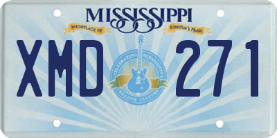 MS license plate XMD271