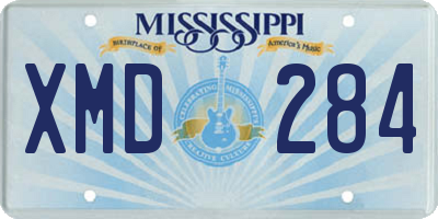 MS license plate XMD284
