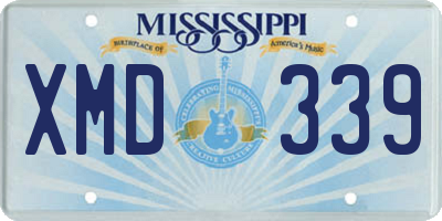 MS license plate XMD339